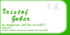 kristof gober business card